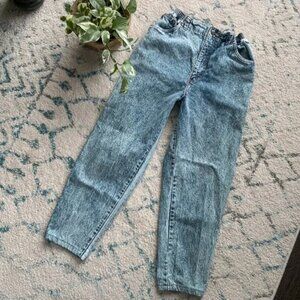 Vintage 80s Acid Wash Mom Jeans Size 26